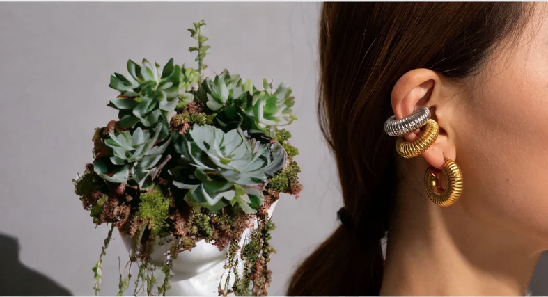 Drop Chunky + Ear Cuff